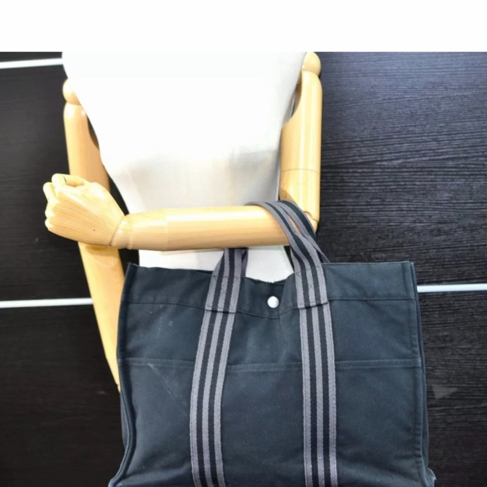 HERMÈS FOURRE TOUT BLACK TRAVEL TOTE HANDBAG 🍀